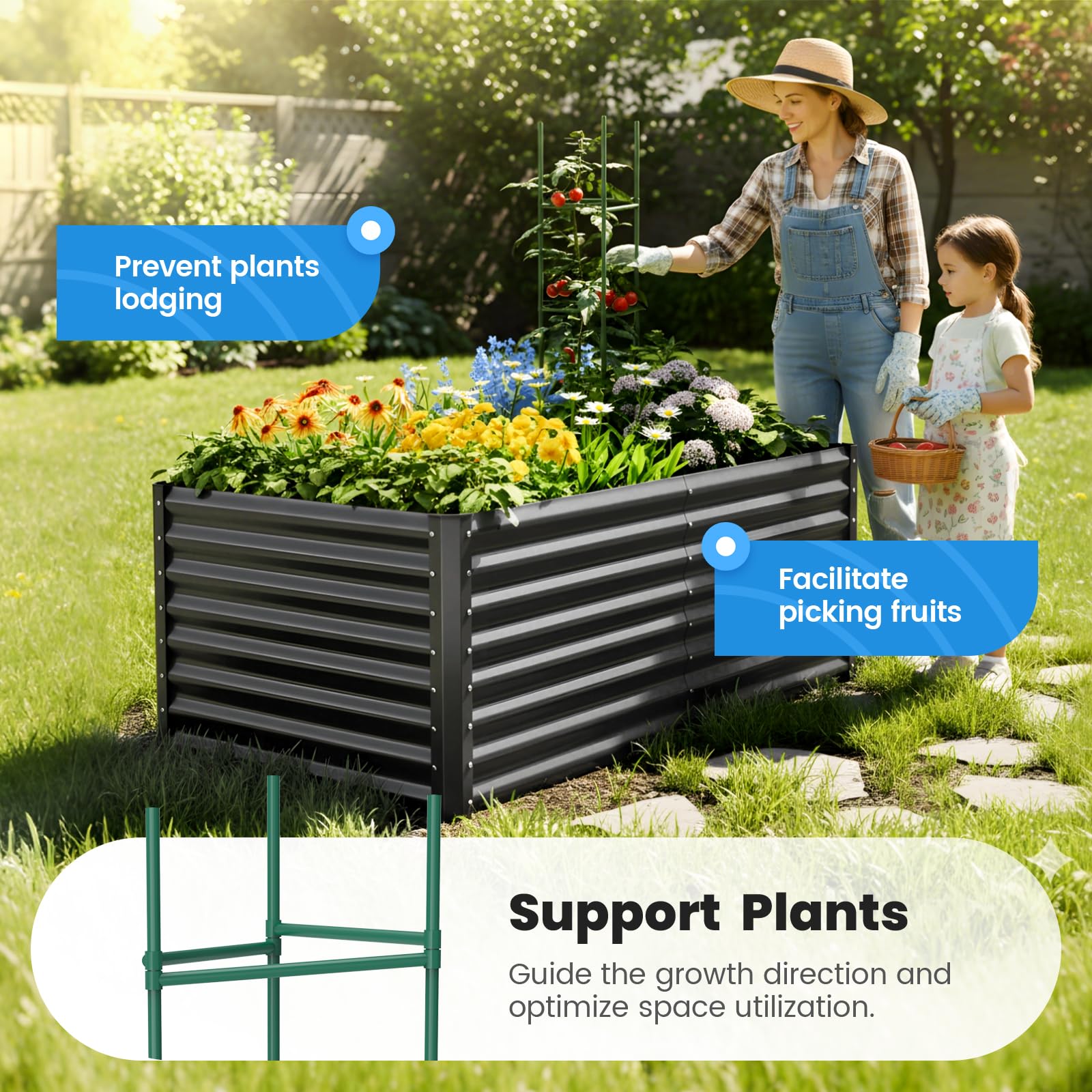 Quictent bottomless soil layer space enables nutrient-rich soil customization