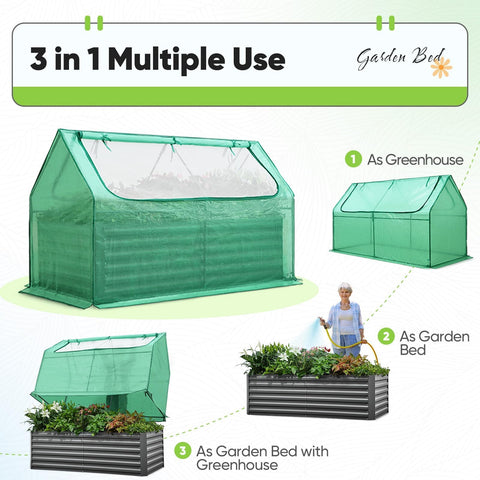 Quictent cover mini greenhouse protects plants while allowing airflow.