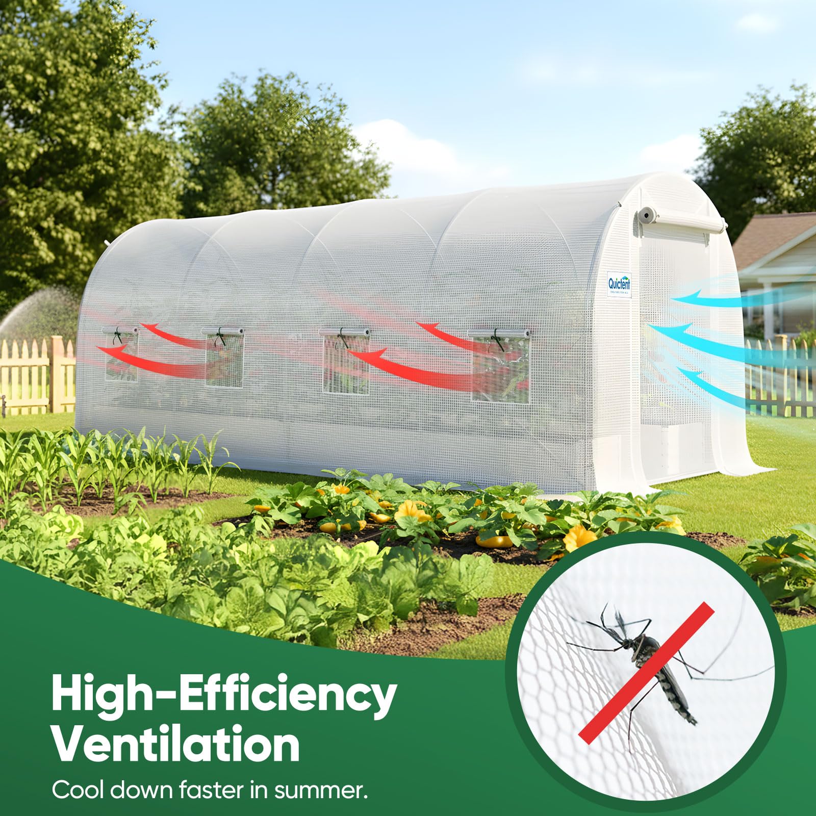 Quictent Essential greenhouse easy setup saves time and effort for backyard growers.