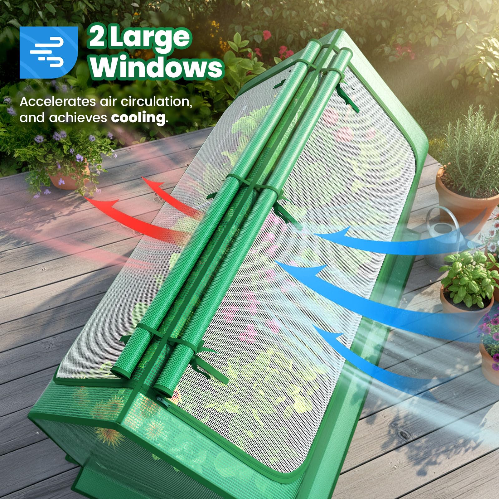 Quictent extra-durable galvanized metal frame resists weather and bending
