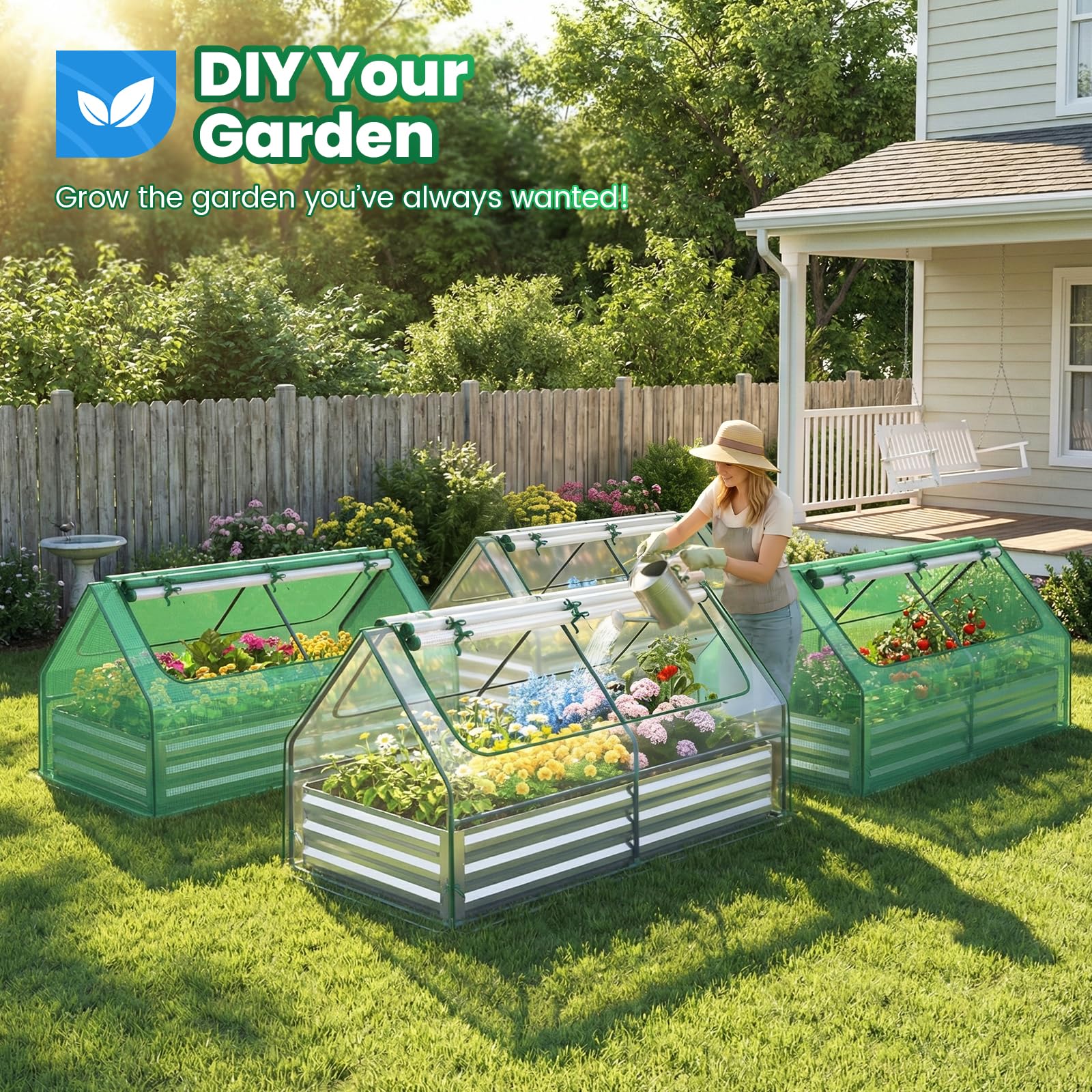 Quictent galvanized metal planter-box side details highlight durability