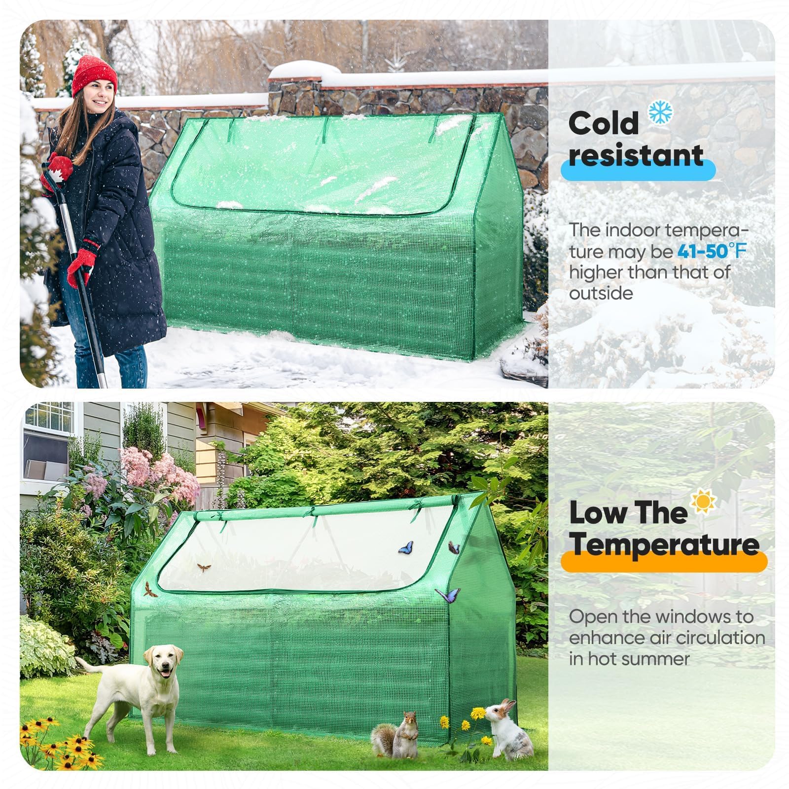 Quictent galvanized steel frame keeps the bed sturdy across seasons.