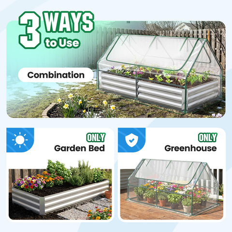 Quictent greenhouse zippered windows provide ventilation while protecting crops