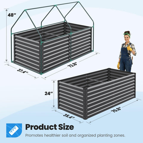 Quictent large 33 cu ft soil capacity supports vegetables and herbs.