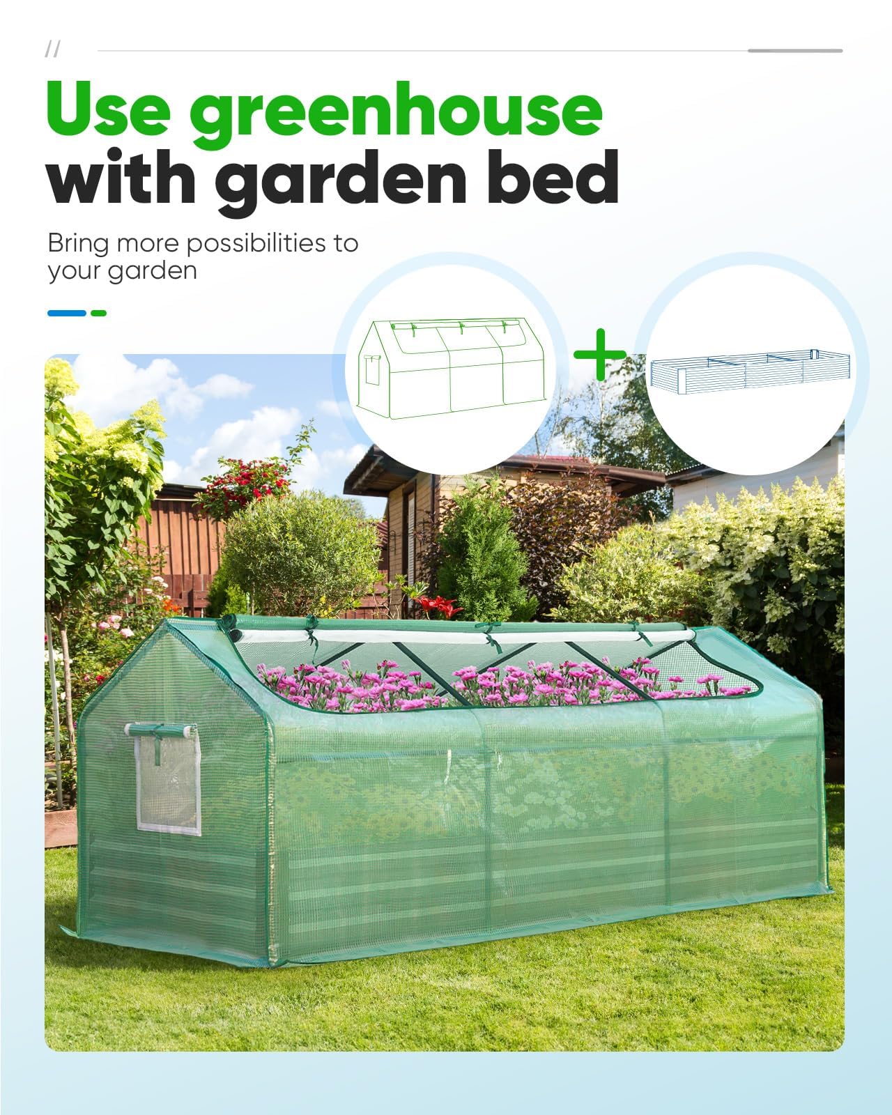 Quictent Mini Greenhouse durable frame stands up to frequent setup and outdoors use.