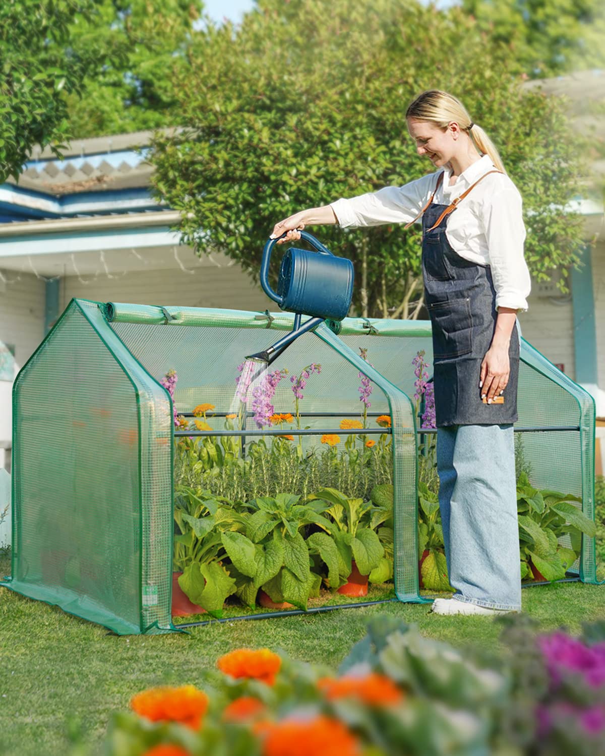Quictent Mini Greenhouse sturdy steel frame supports durable outdoor use
