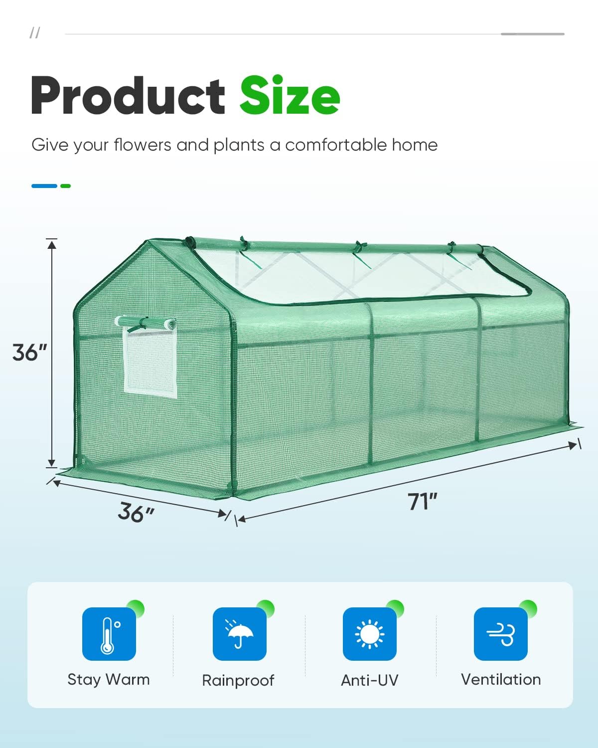 Quictent Mini Greenhouse outdoor garden use ideal for seed starting and plant protection.