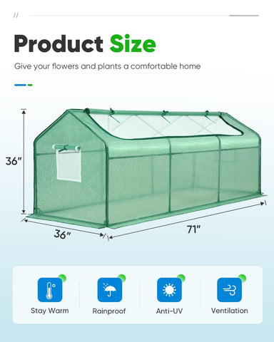 Quictent Mini Greenhouse outdoor garden use ideal for seed starting and plant protection.