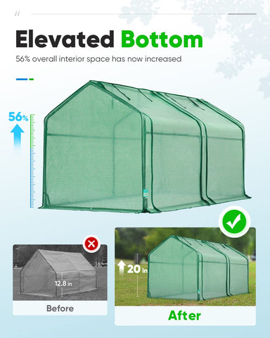 Quictent Mini Greenhouse quick assembly with poles for fast tabletop setup