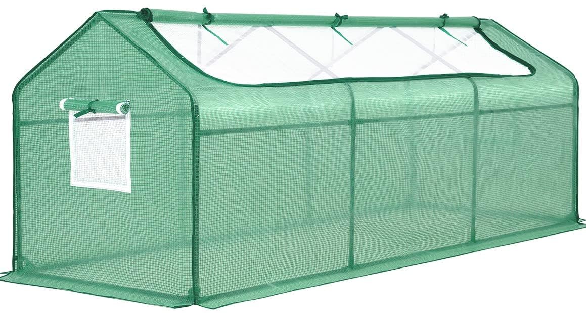 Quictent Mini Greenhouse tabletop setup protects seedlings with compact indoors suitability.