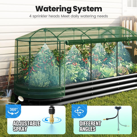 Quictent bed with open base ensures good drainage and healthy roots.