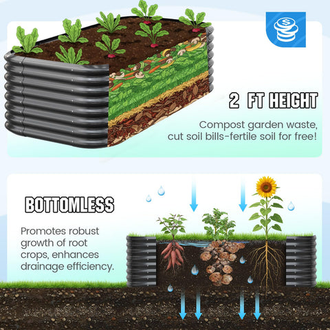 Quictent open-bottom design promotes drainage and root health.