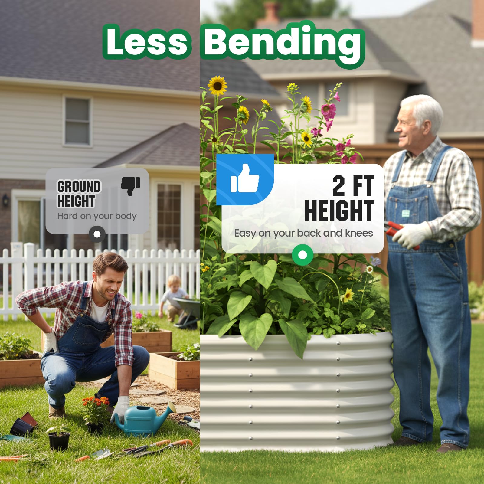 Quictent oval garden bed safety rolled edges for family use.