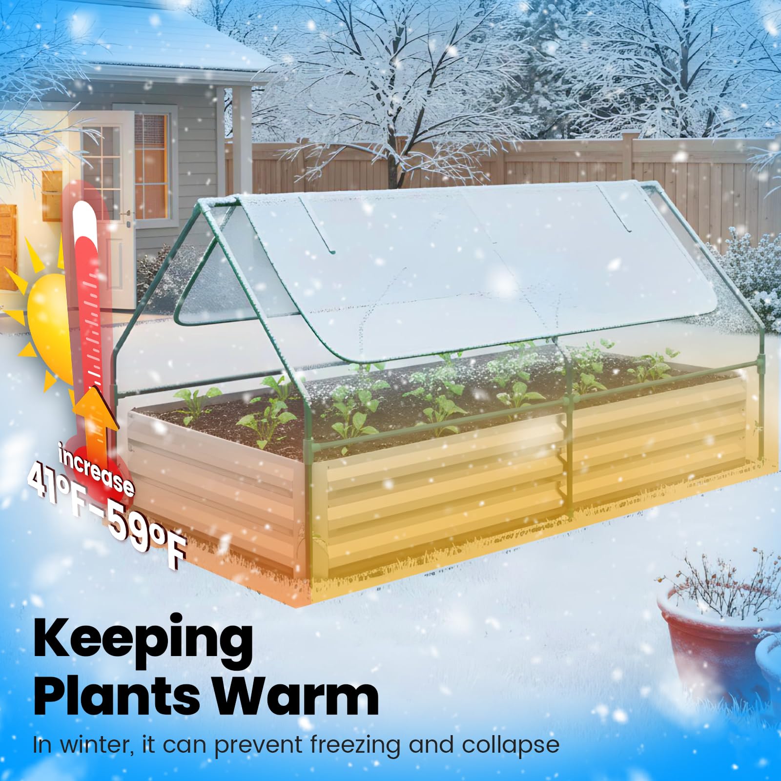 Quictent raised bed dimensions 6x3x1ft offer ample space for vegetables