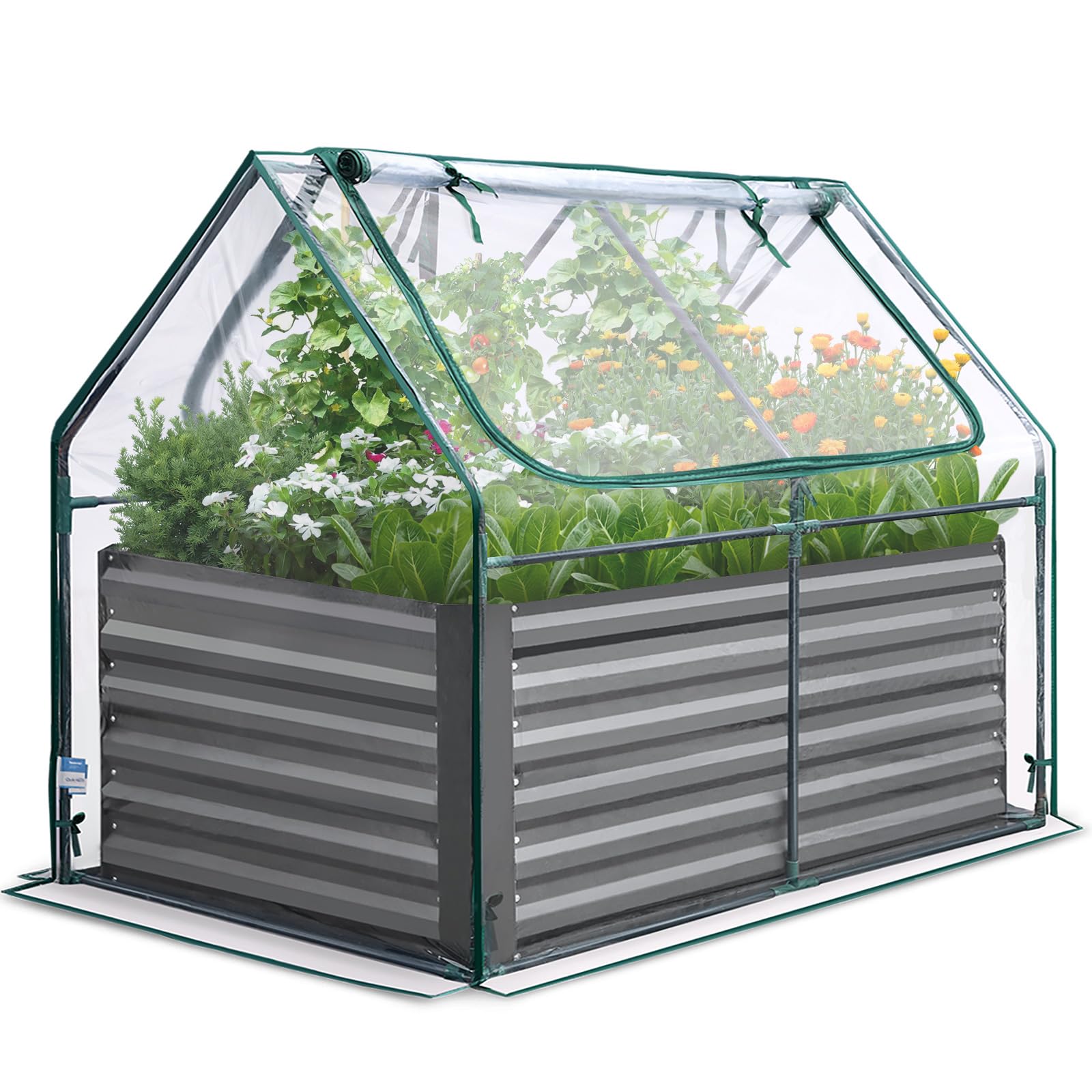 Quictent galvanized steel raised garden bed for durable outdoor gardening.
