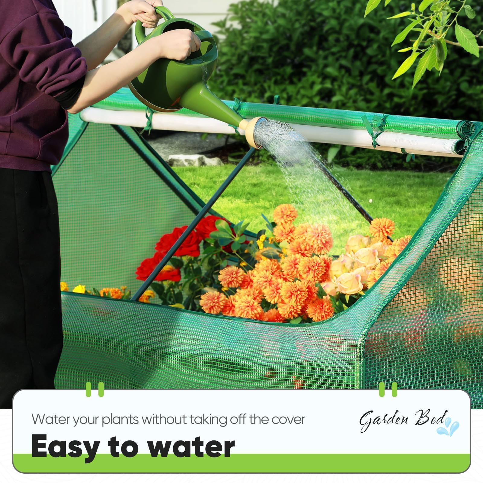 Quictent strong middle poles reinforce stability for heavy soil.