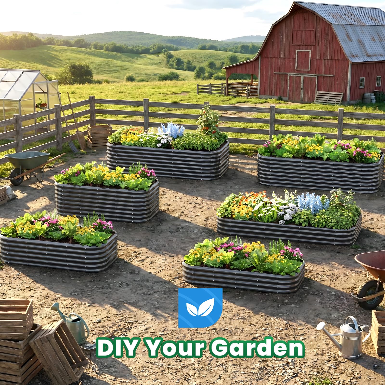 Quictent wide planting area for multiple crops per season.