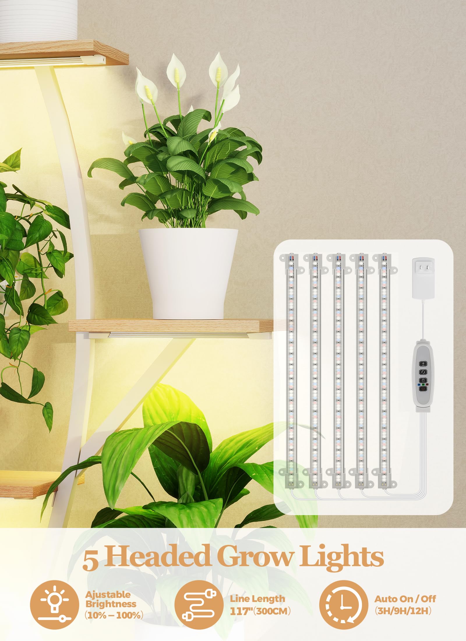 Quikraen S-shape corner plant rack saves space while showcasing greenery.