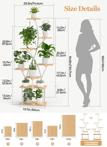 Quikraen sturdy base keeps tall plant stand stable on uneven floors.