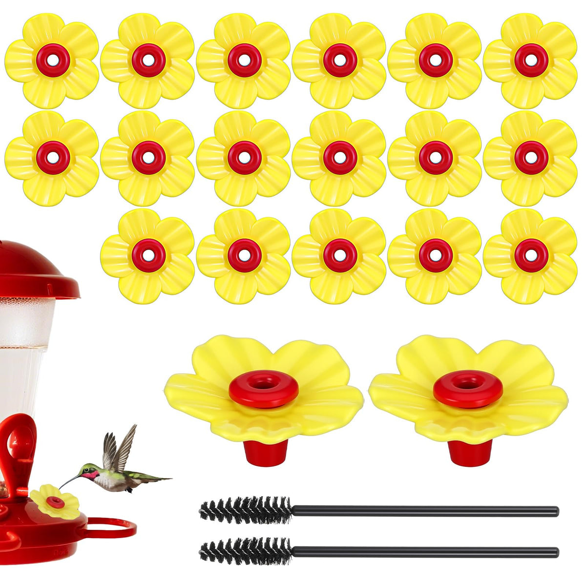 Quilax hummingbird feeder flowers yellow attract hummingbirds outdoors