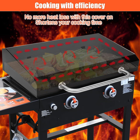 QuliMetal 2026 hinged hood design enabling smooth opening during grilling sessions.