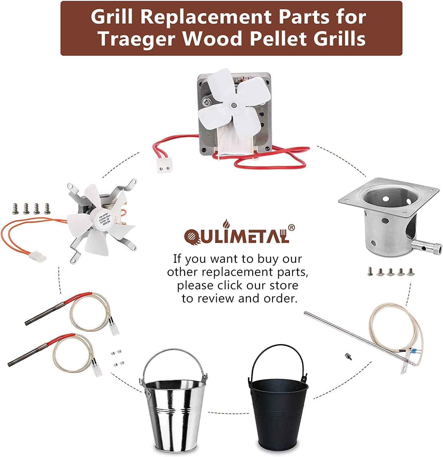 QuliMetal compatibility covers Traeger, Pit Boss, Camp Chef, and Z Grills models.