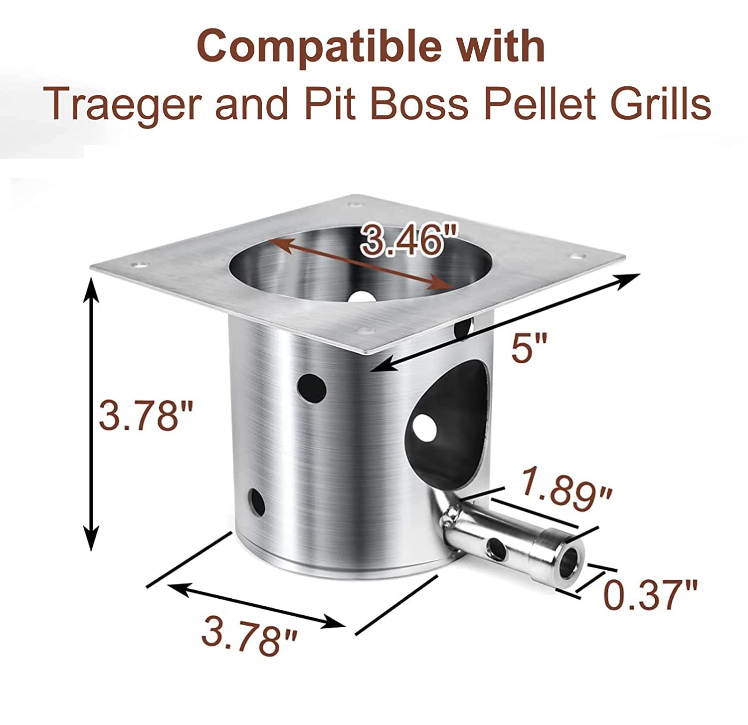 QuliMetal ash remover built into the burn pot for fast, mess-free cleanup after grilling.