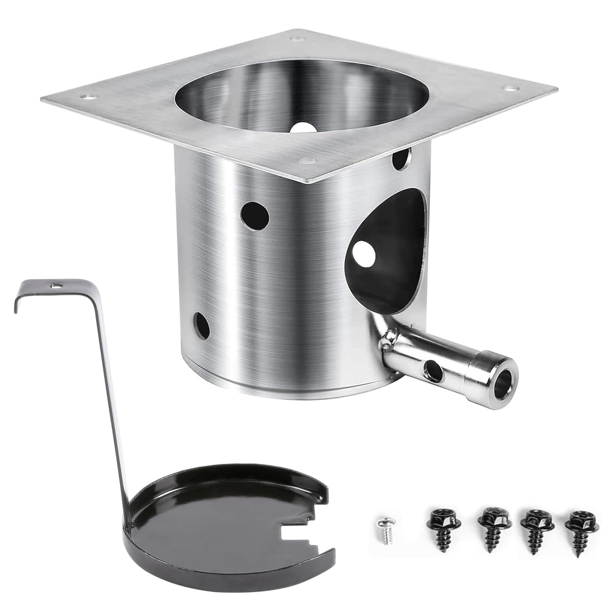 QuliMetal fire burn pot assembly compatible with Traeger and Pit Boss for quick replacement.