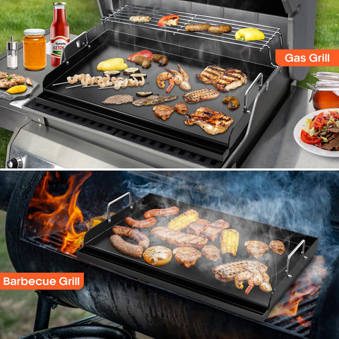 QuliMetal large surface area ideal for cooking multiple items at once.