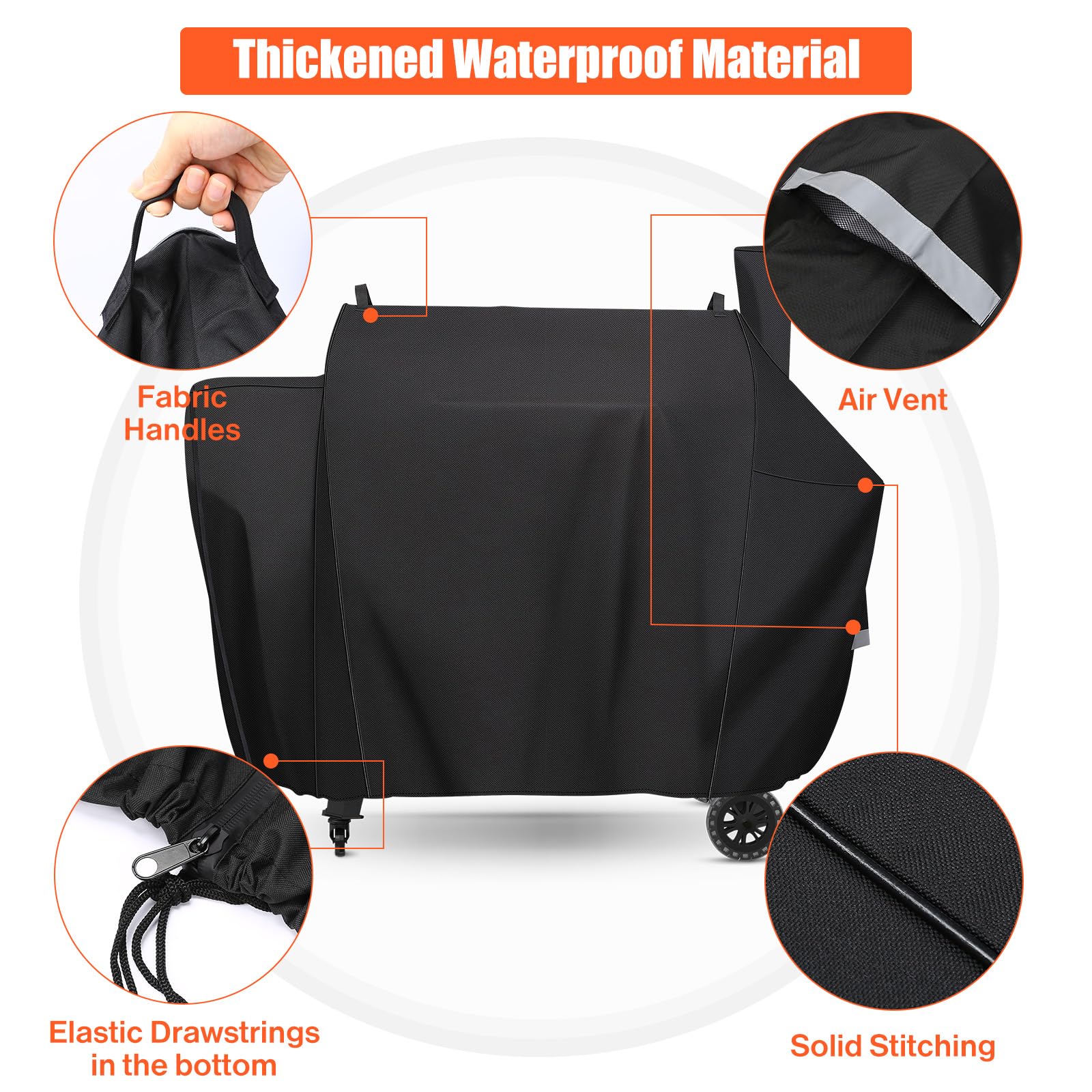 QuliMetal PB1600 cover is waterproof to shield against rain and splashes.