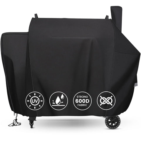 QuliMetal PB1600 cover on the front view, perfect fit for Pit Boss 1600 grills.