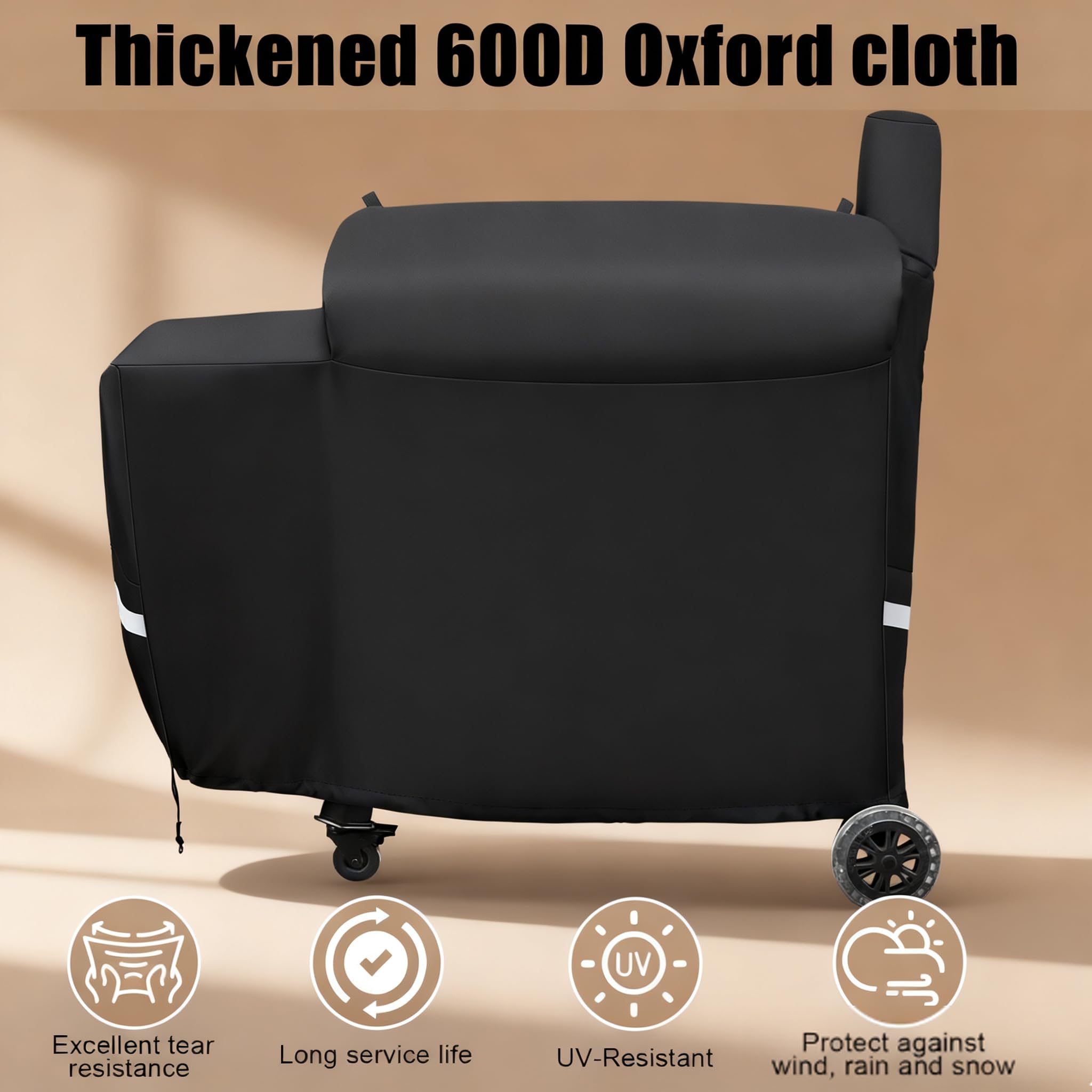 Tear-resistant stitching guards against rips in windy conditions.