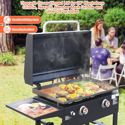QuliMetal weather-protected outdoor cover shields the griddle from rain and dust.