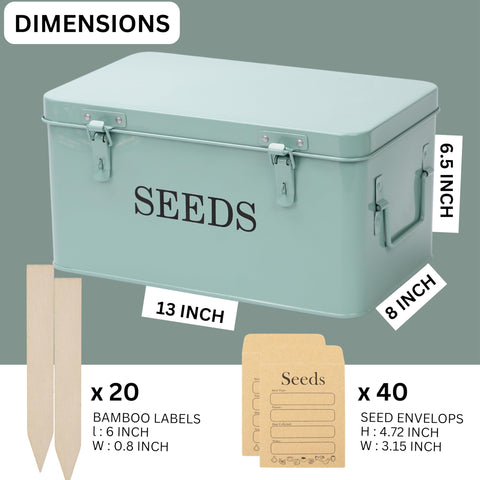 QUILIVIK seed box includes 40 envelopes for easy labeling.