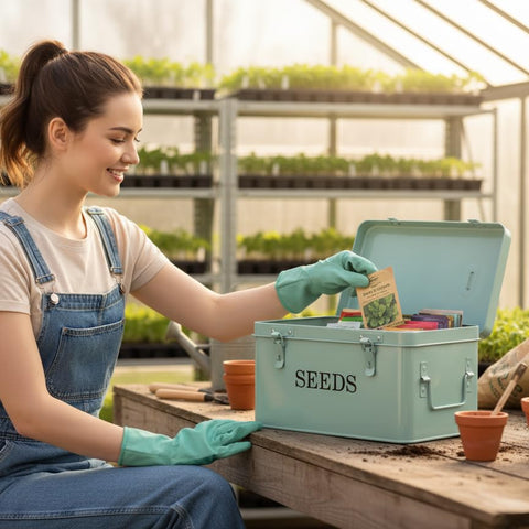 QUILIVIK secure latch keeps seed packets safe during transport.