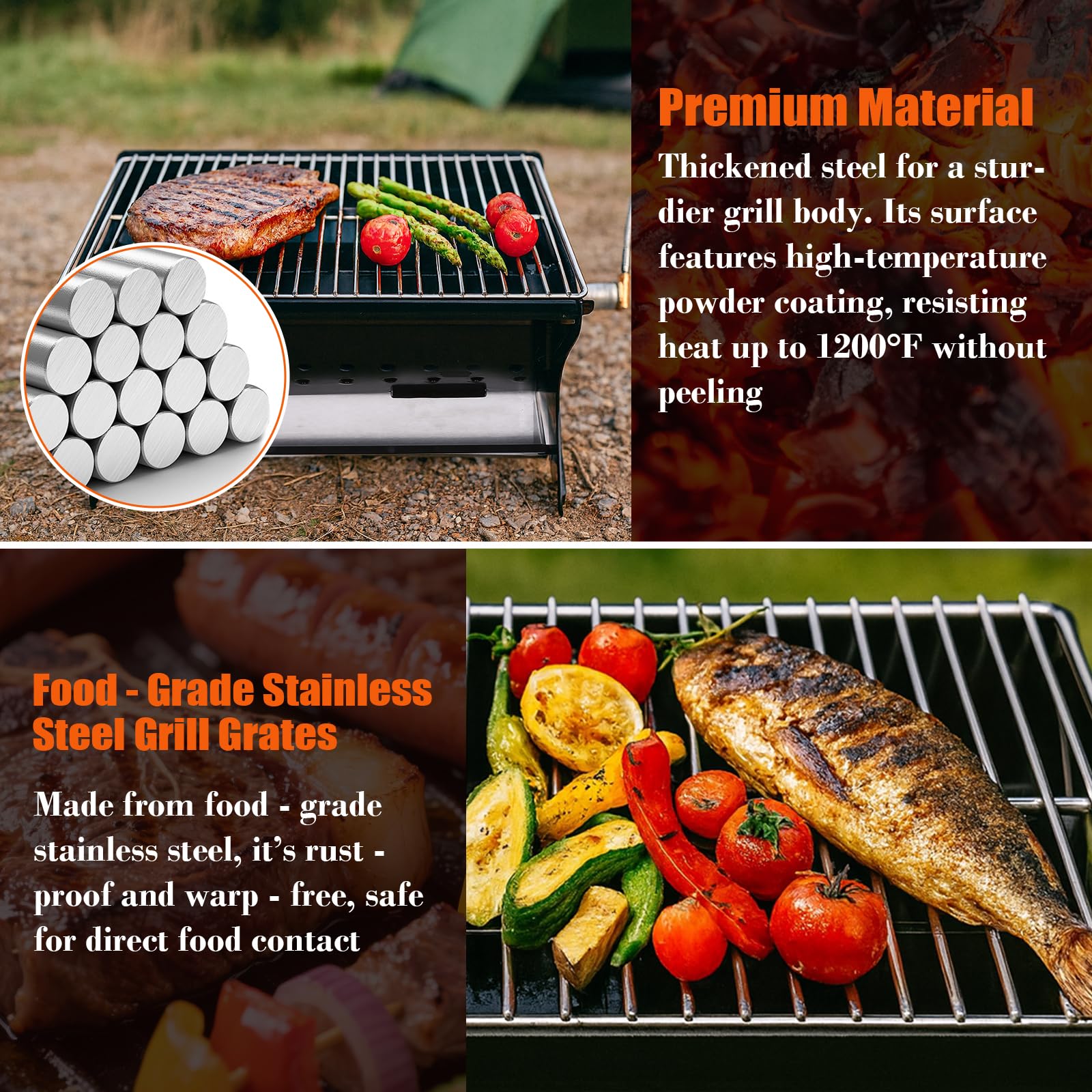 QuliMetal 5000-BTU gas burner delivers quick, clean heat for on-the-go meals