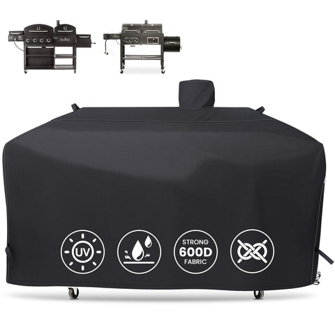 QuliMetal GC7000 grill cover PS9900 front view protecting against rain and sun.
