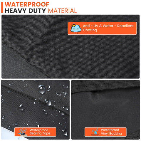 QuliMetal GC7000 cover undergoing waterproof test for rain resistance.