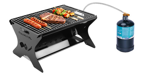 QuliMetal portable camping grill foldable design for easy transport and storage