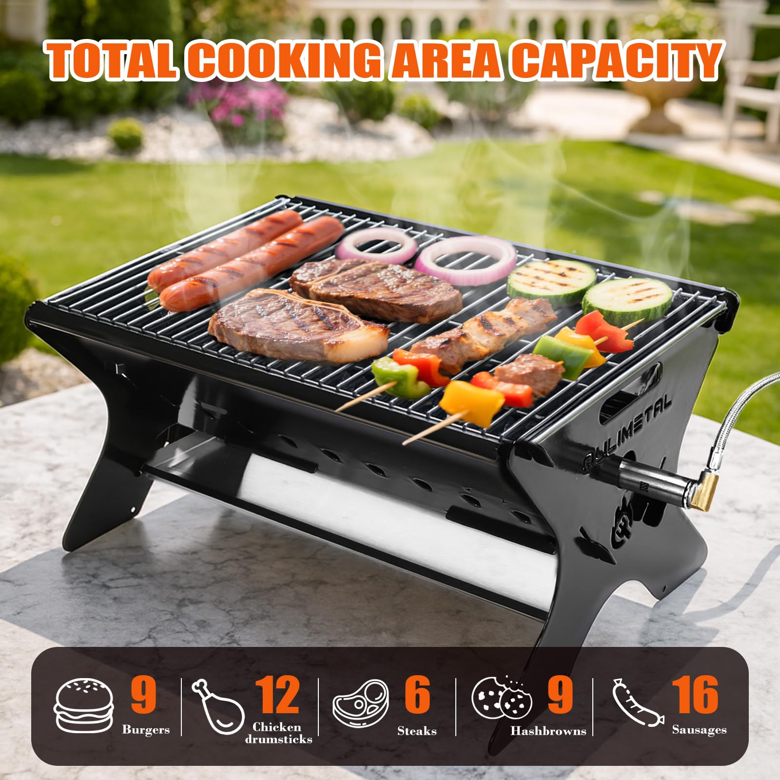 QuliMetal spark protection mesh blocks embers for safer campfire cooking