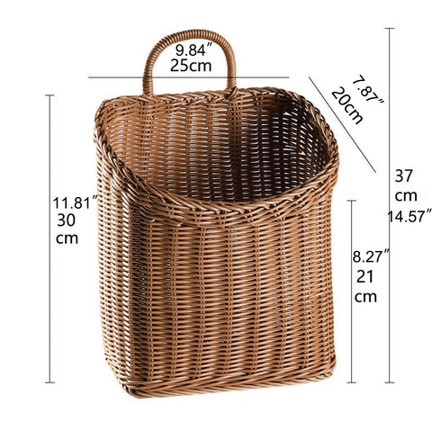 Quincry basket on patio wall brings garden or cafe vibes.
