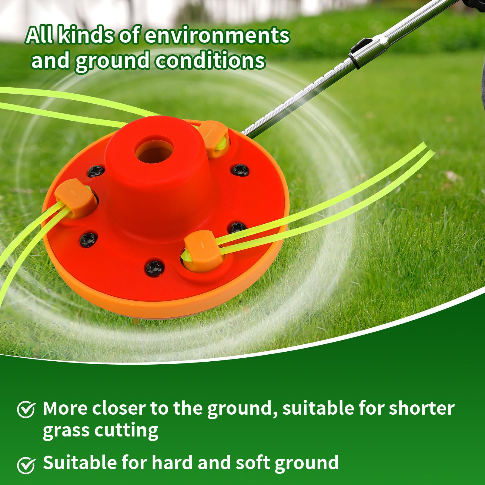 Quintillus H09 360-degree rotating cap prevents tangling during trimming.