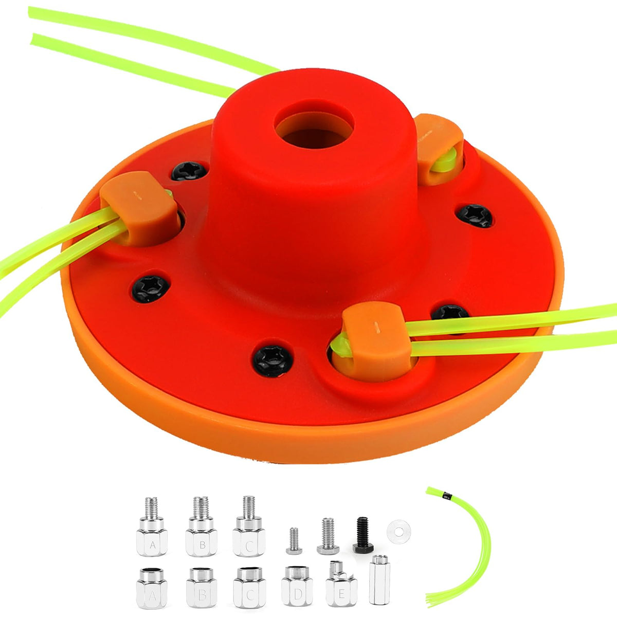 Quintillus H09 weed eater head mounted on a trimmer for quick, durable grass cutting.