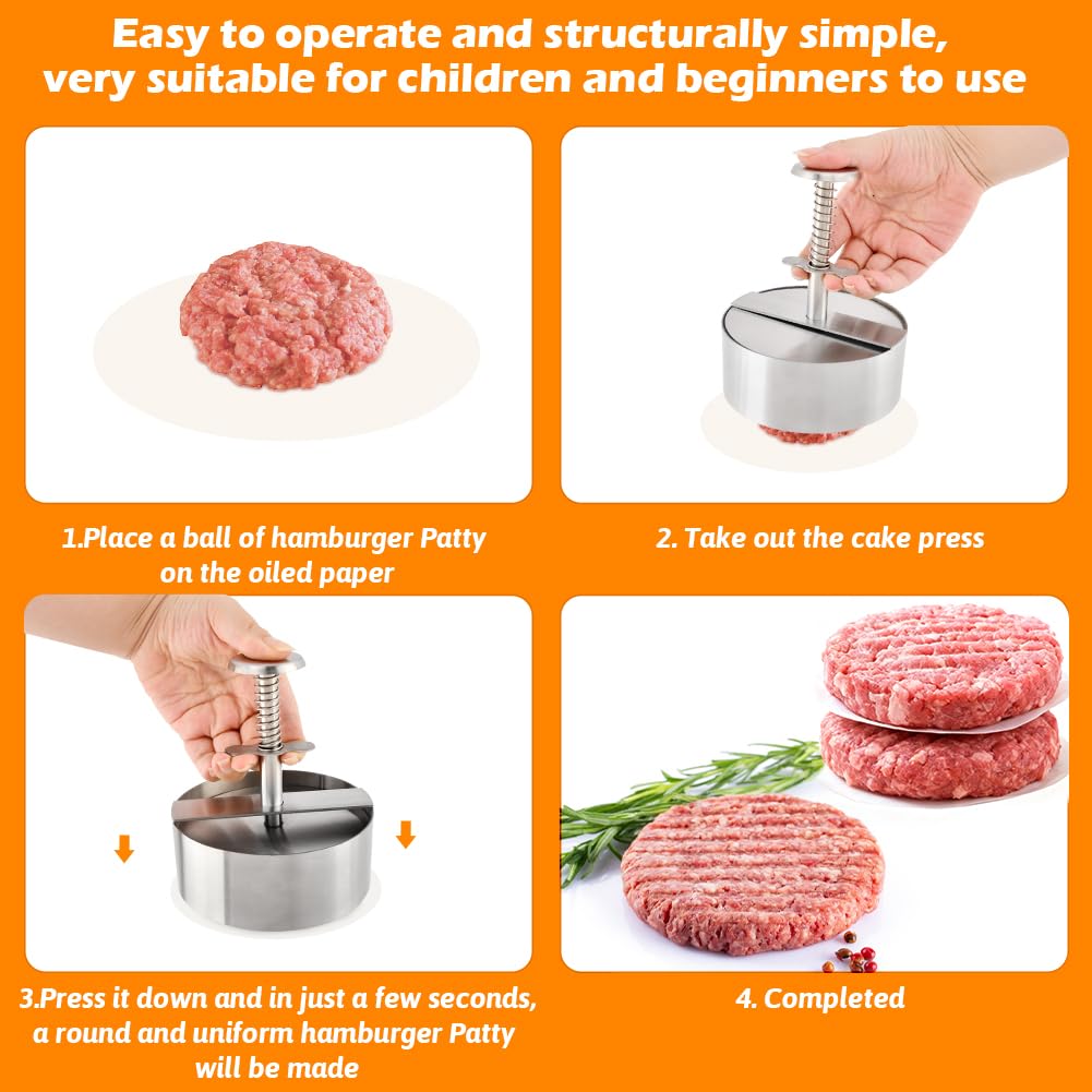 Quivorant press in outdoor BBQ scene creating uniform patties