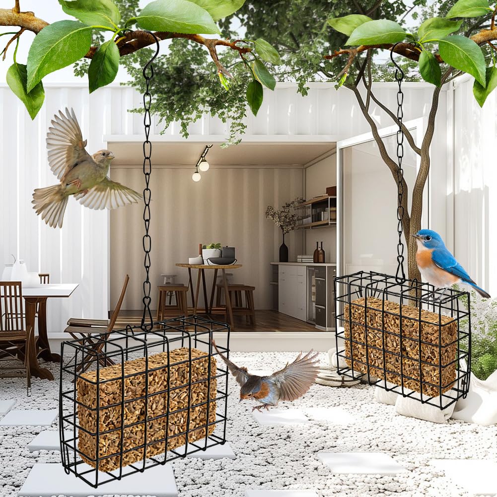 Quivorant rust-resistant suet cage feeder close-up showing durable coating.