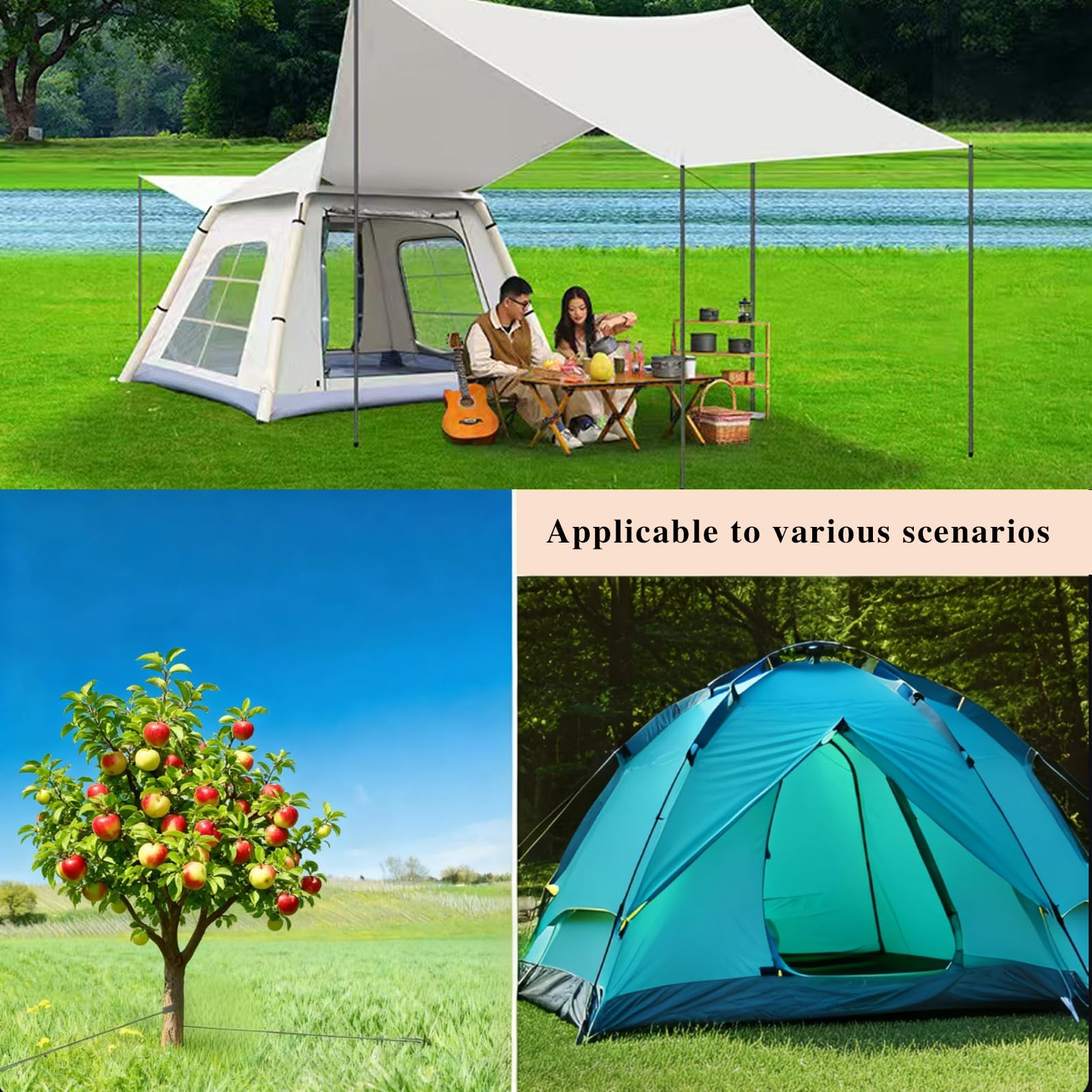 Easy setup design lets you tailor rope length for trees of different sizes.