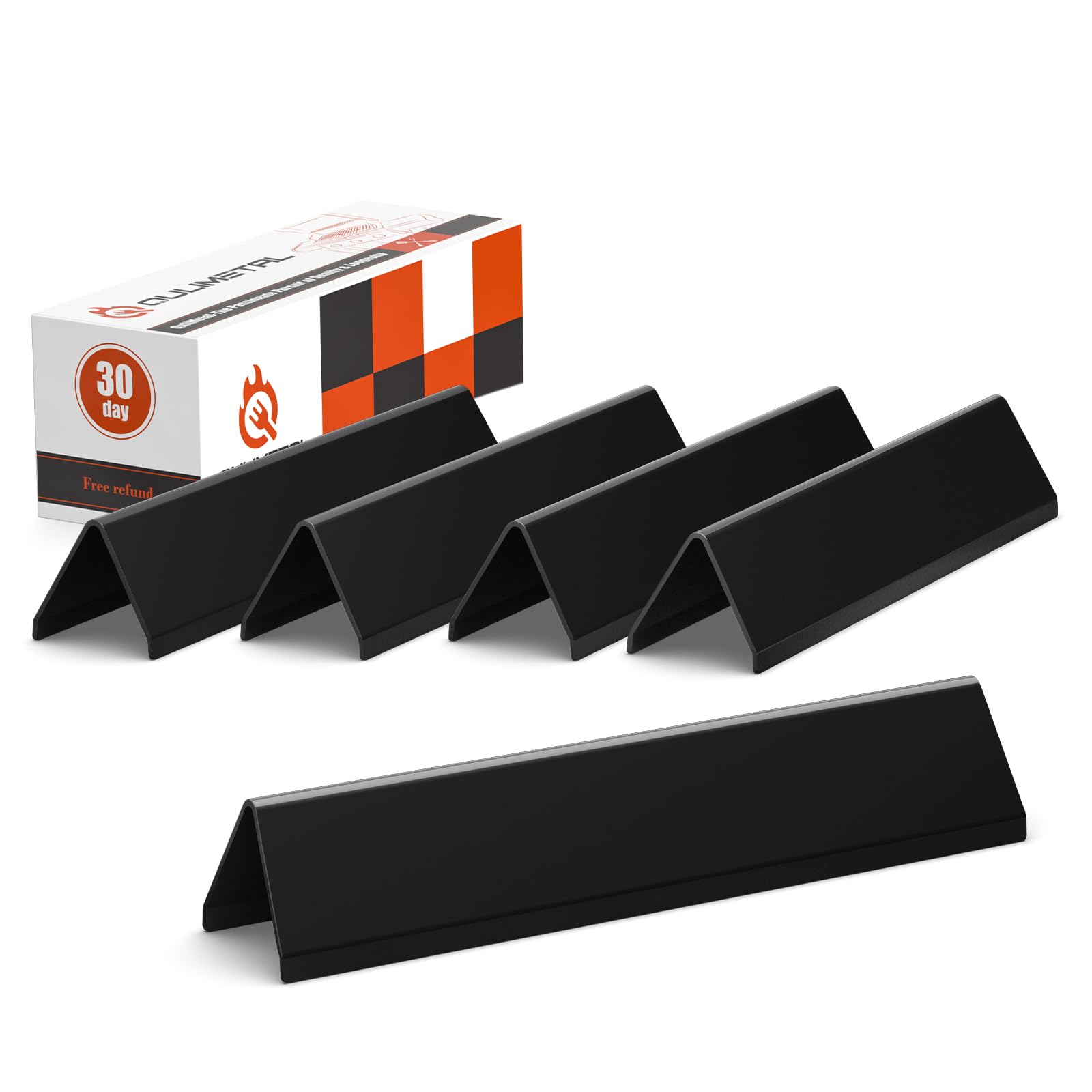 QuliMetal 15.3-inch flavorizer bars for Weber Spirit front-control knobs deliver even heat.