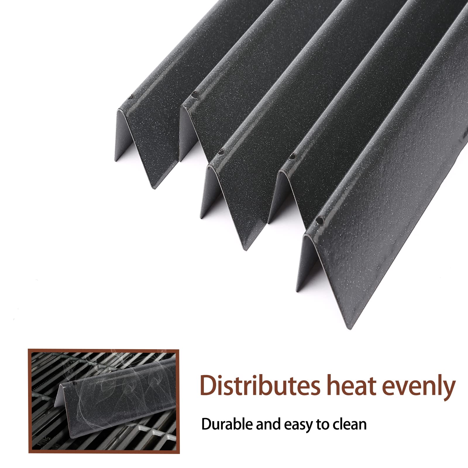 QuliMetal snow enamel finish protects grill and adds modern style.