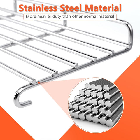 QuliMetal Genesis II warming rack stainless elevated for organized grilling.