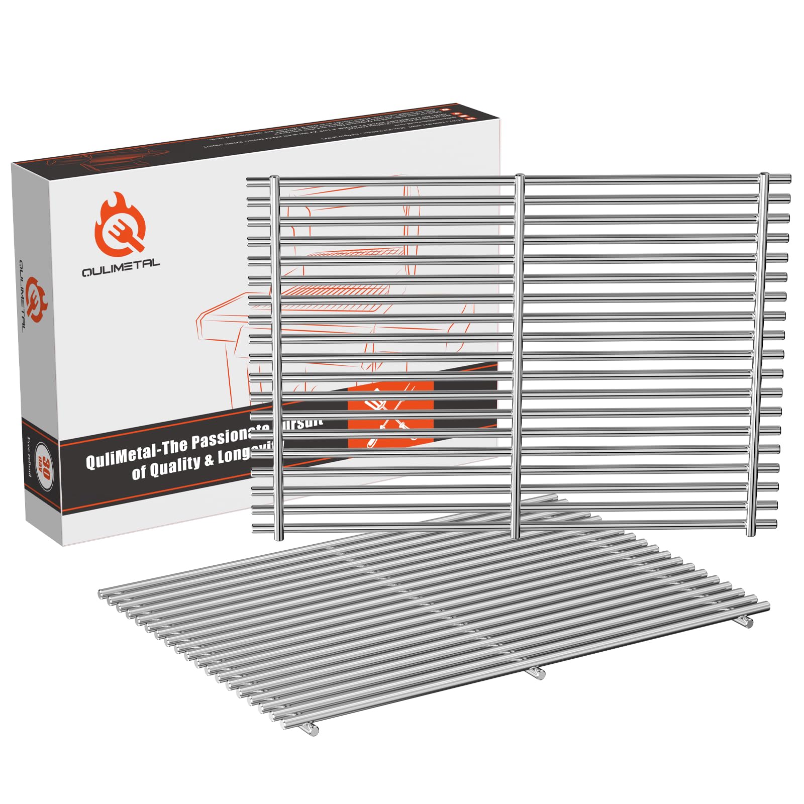 QuliMetal Genesis II grill grate assembly shows a durable Weber replacement part.